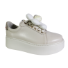 Sneakersy Półbuty Damskie Chebello 4366 Skóra Beż Lico