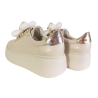 Sneakersy Półbuty Damskie Chebello 4366 Skóra Beż Lico