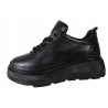 Sneakersy Półbuty Ravini 575.6050 Skóra Czarne Lico