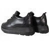 Sneakersy Półbuty Ravini 575.6050 Skóra Czarne Lico