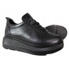 Sneakersy Półbuty Ravini 575.6050 Skóra Czarne Lico