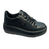 Sneakersy Półbuty Filippo DP6382 Skóra Czarne Lico