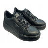 Sneakersy Półbuty Filippo DP6382 Skóra Czarne Lico