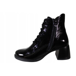 Botki Damskie Nessi 23547 R.36 Skora Czarny Lakier