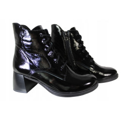 Botki Damskie Nessi 23547 R.36 Skora Czarny Lakier