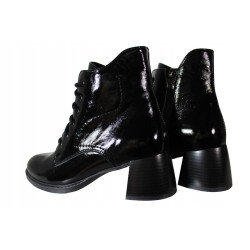 Botki Damskie Nessi 23547 R.36 Skora Czarny Lakier