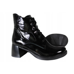 Botki Damskie Nessi 23547 R.36 Skora Czarny Lakier
