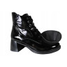 Botki Damskie Nessi 23547 R.36 Skora Czarny Lakier