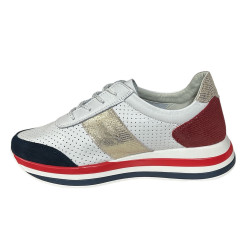 Sneakersy Damskie Artiker 48C1389 Skóra Białe Lico