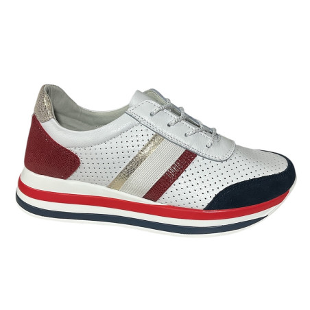 Sneakersy Damskie Artiker 48C1389 Skóra Białe Lico
