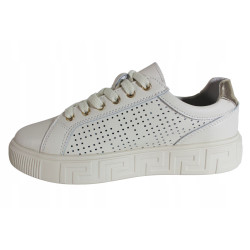 Półbuty Sneakersy Damskie Artiker 54C1228  Skóra Beż Lico