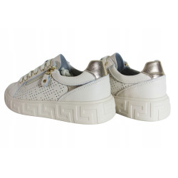 Półbuty Sneakersy Damskie Artiker 54C1228  Skóra Beż Lico