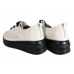 Półbuty Sneakersy Damskie Artiker 54C1578  Skóra Beż Lico