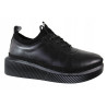 Półbuty Sneakersy Damskie T.SOKOLSKI J23-705 Skóra Czarne Lico