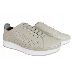 Półbuty Sneakersy Damskie T.SOKOLSKI W24-234 Skóra Beż Lico