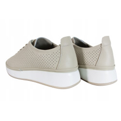Półbuty Sneakersy Damskie T.SOKOLSKI W24-234 Skóra Beż Lico