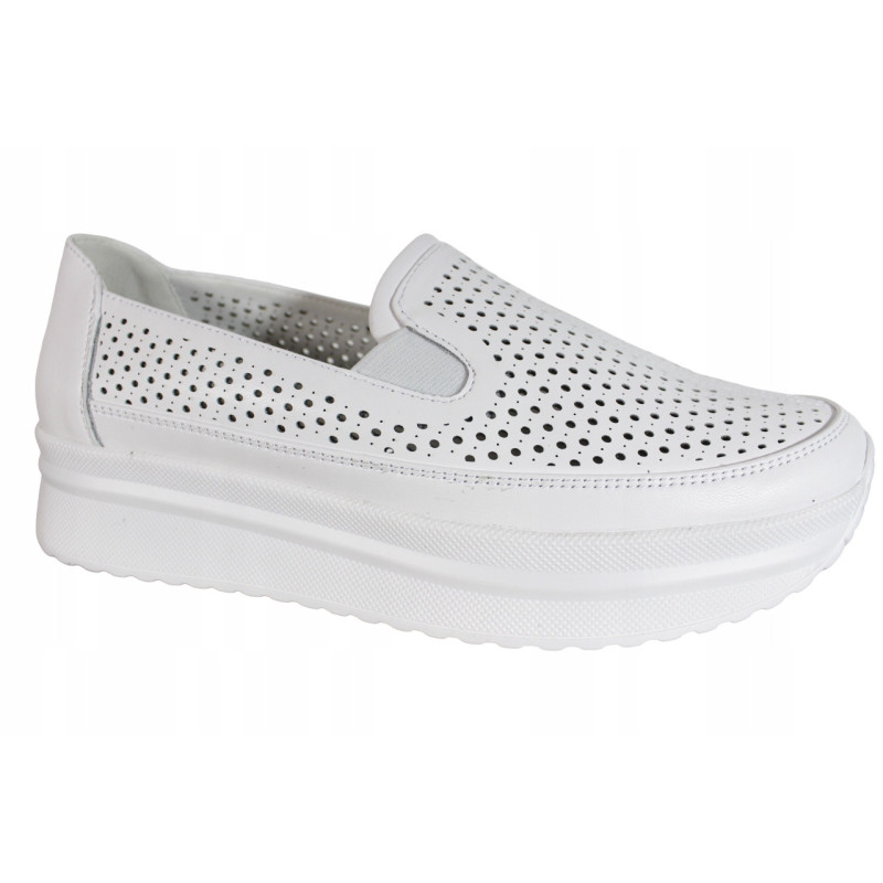 Półbuty Damskie T.SOKOLSKI W24-450 R.39 Skóra Białe Lico
