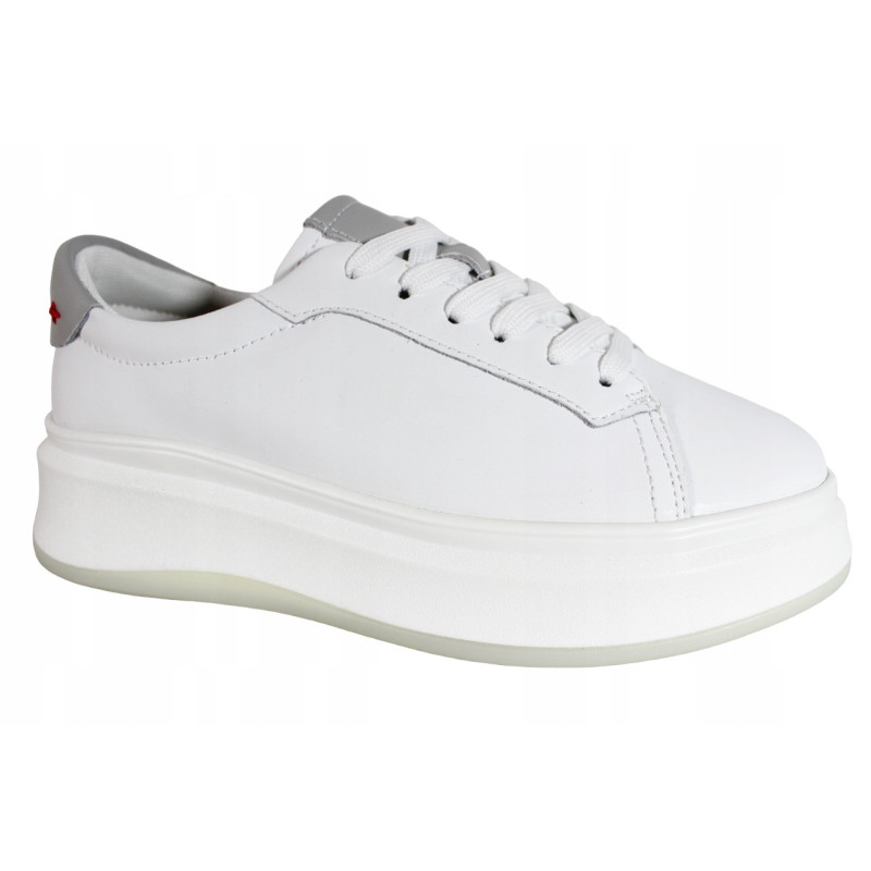 Półbuty Sneakersy Damskie T.SOKOLSKI W24-244 Skóra Białe Lico
