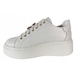 Sneakersy Damskie Nessi 24580 Skóra Beż Lico