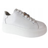 Sneakersy Damskie Nessi 24580 Skóra Białe Lico