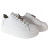 Sneakersy Damskie Nessi 24580 Skóra Białe Lico