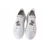 Sneakersy Damskie Nessi 24580 Skóra Białe Lico