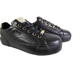Sneakersy Damskie Big Star NN274209 Czarne Lico