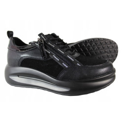 Półbuty Sneakersy T.SOKOLSKI J23-709 Skóra Czarny Zamsz
