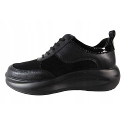 Półbuty Sneakersy T.SOKOLSKI J23-709 Skóra Czarny Zamsz