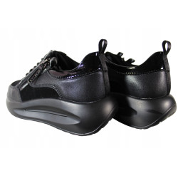 Półbuty Sneakersy T.SOKOLSKI J23-709 Skóra Czarny Zamsz