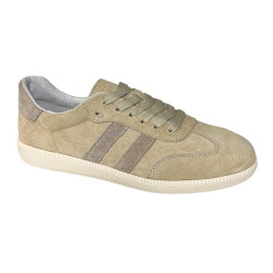 Sneakersy Półbuty Damskie GOODIN GD-LX1030 Skóra Beż Zamsz