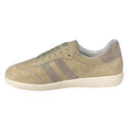Sneakersy Półbuty Damskie GOODIN GD-LX1030 Skóra Beż Zamsz
