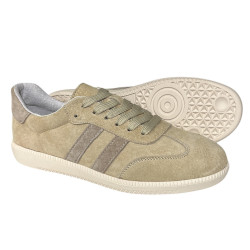 Sneakersy Półbuty Damskie GOODIN GD-LX1030 Skóra Beż Zamsz