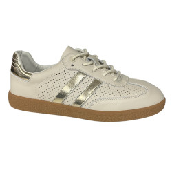 Sneakersy Półbuty Damskie GOODIN GD-XF-165 Skóra Złote Lico