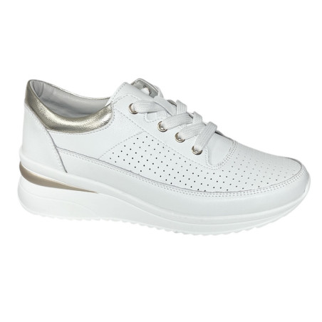 Sneakersy Półbuty Damskie GOODIN GD-XF-174 Skóra Białe Lico