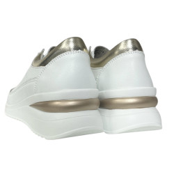 Sneakersy Półbuty Damskie GOODIN GD-XF-174 Skóra Białe Lico