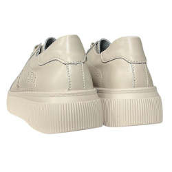 Sneakersy Półbuty Damskie GOODIN GD-LX1043 Skóra Beż Lico