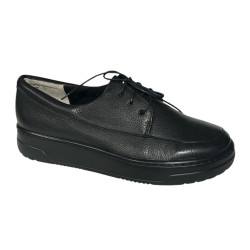 Sneakersy Półbuty Damskie Pesco 2410 Skóra Czarne Lico