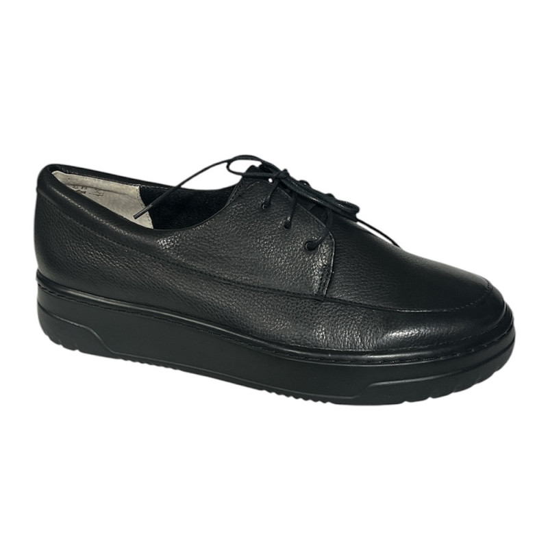 Sneakersy Półbuty Damskie Pesco 2410 Skóra Czarne Lico