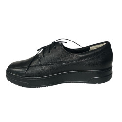 Sneakersy Półbuty Damskie Pesco 2410 Skóra Czarne Lico