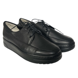 Sneakersy Półbuty Damskie Pesco 2410 Skóra Czarne Lico