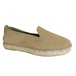 Espadryle Półbuty Damskie Maciejka F6530 Skóra Beż Zamsz