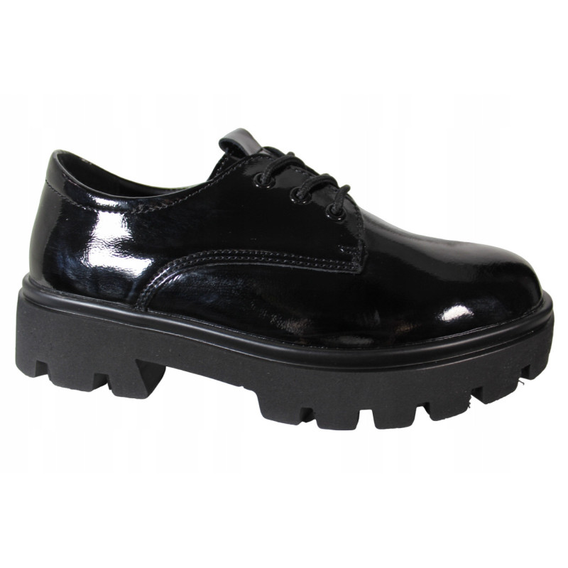 Półbuty Damskie Filippo DP4729 Skóra Czarny Lakier