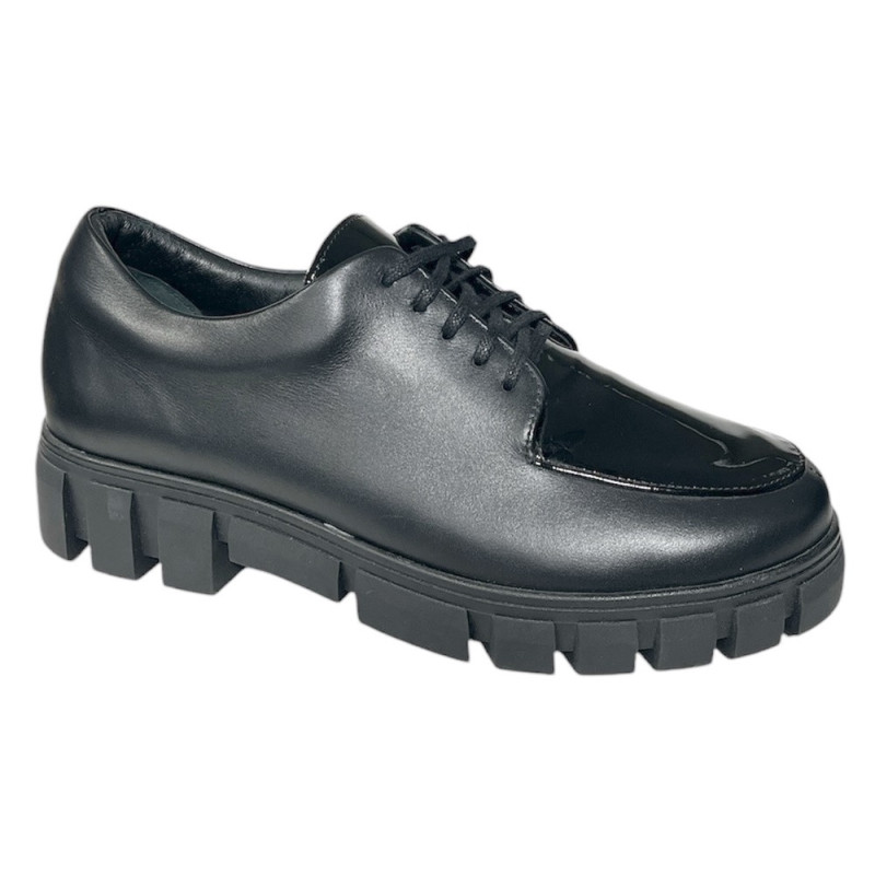 Półbuty Damskie PRO-MODA 2610 Skóra Czarne Lico