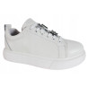 Półbuty Sneakersy Damskie VINCEZA 72300 Skóra Białe Lico