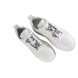 Półbuty Sneakersy Damskie VINCEZA 72300 Skóra Białe Lico