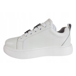 Półbuty Sneakersy Damskie VINCEZA 72300 Skóra Białe Lico