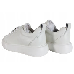 Półbuty Sneakersy Damskie VINCEZA 72300 Skóra Białe Lico