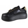 Półbuty Sneakersy Damskie VINCEZA 66700 Skóra Czarne Lico