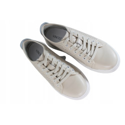 Sneakersy Trampki Damskie VINCEZA 7894 Skóra Beż Lico